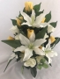 Yellow Short Flat Back Grave Pot Mix 2