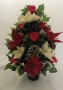 Xmas Flat Back Pot Gold Red Cone