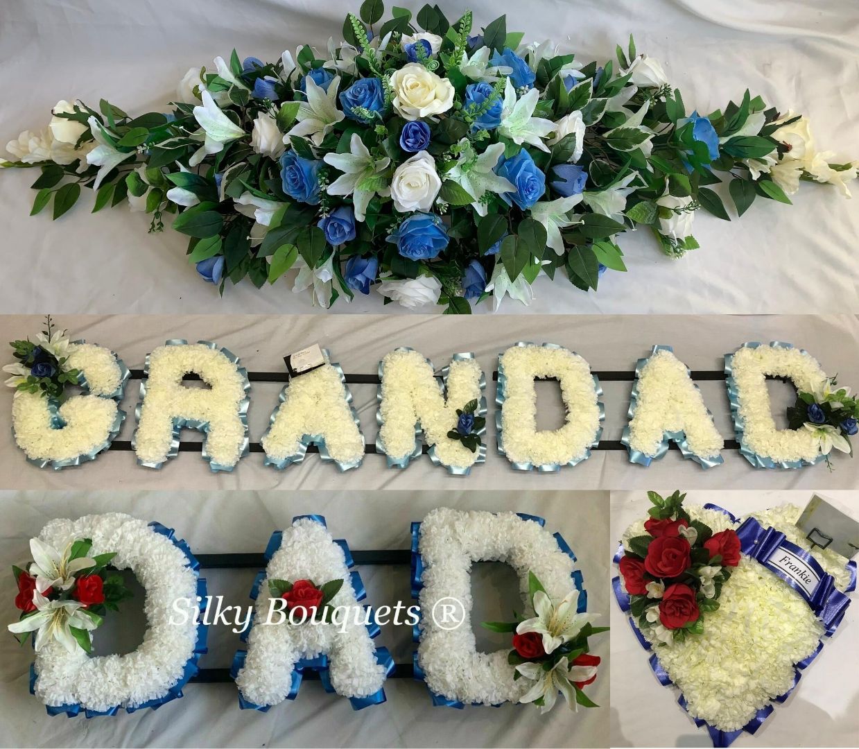 Dad Grandad Heart Spray Large